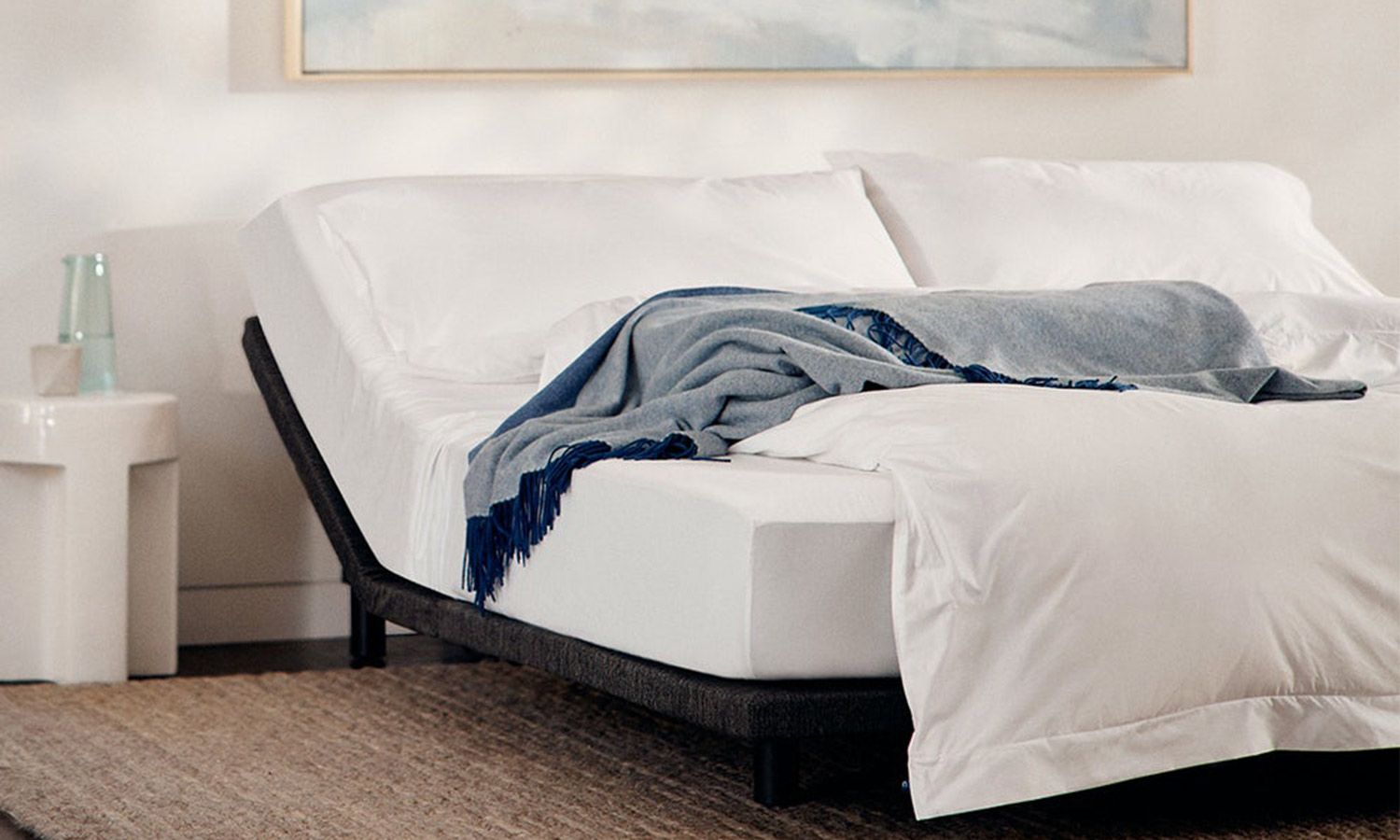 A Casper adjustable bed frame.