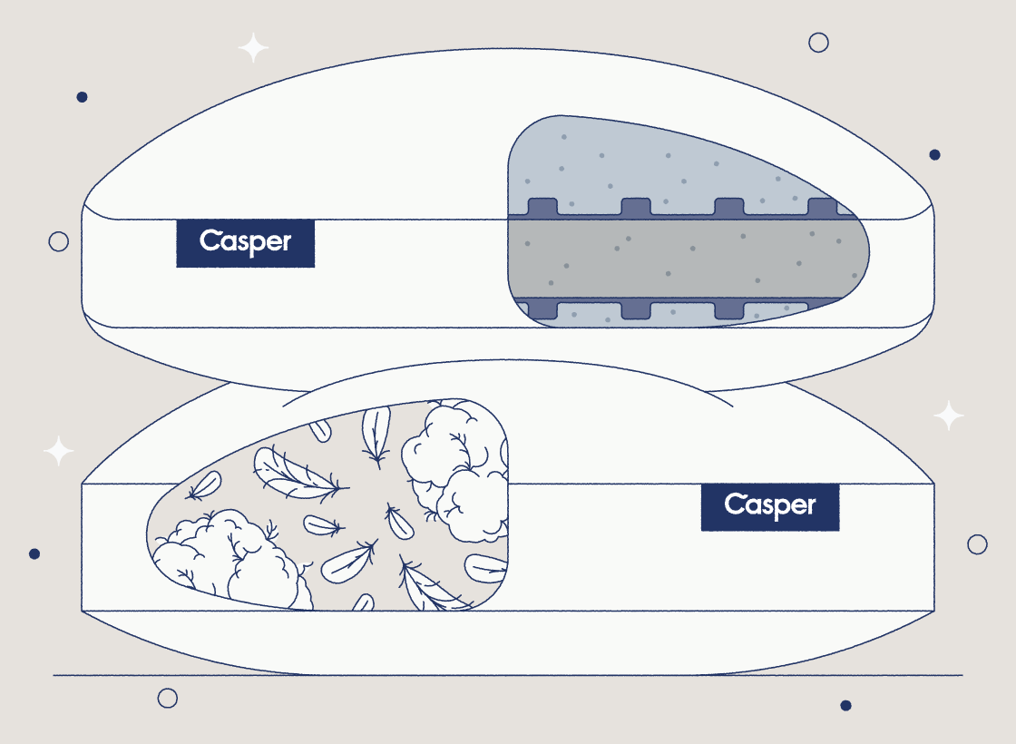 memory foam vs down pillow