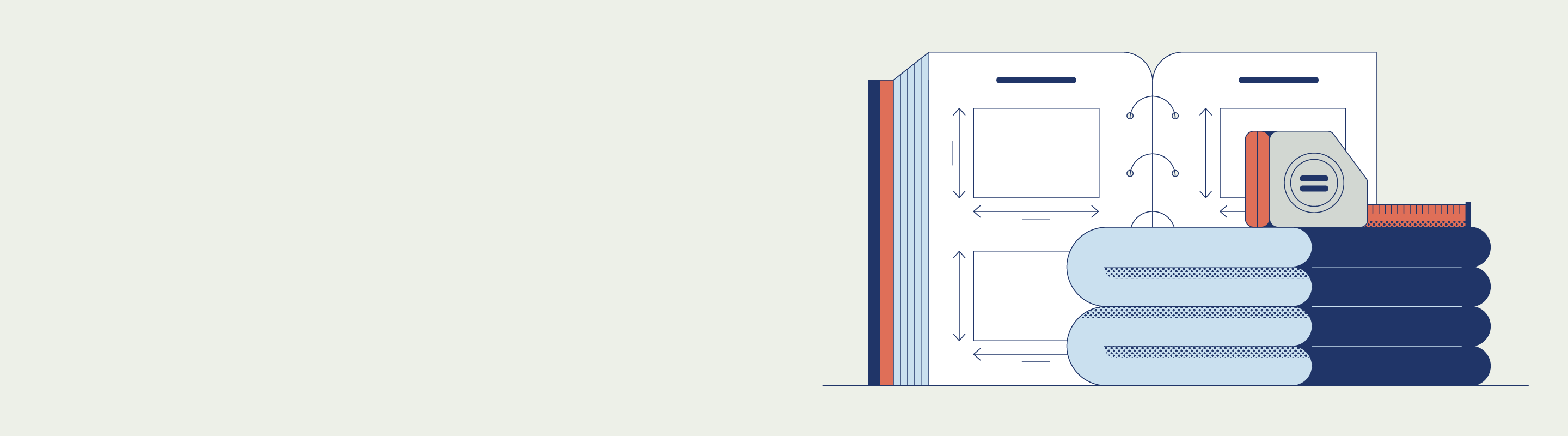 illustration of a sheet with measuring tape on top