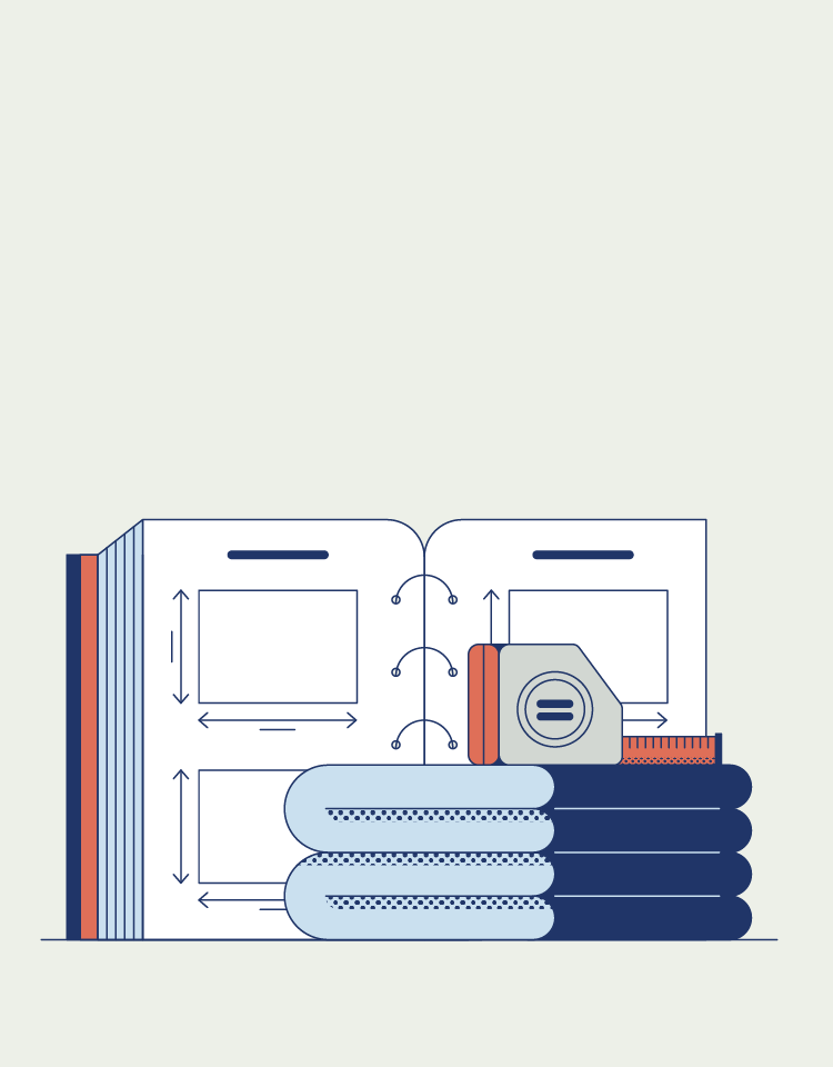 illustration of a sheet with measuring tape on top